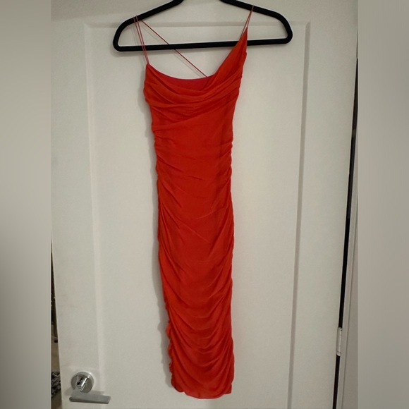 Orange/red Oh Poly body con dress - Picture 1 of 2